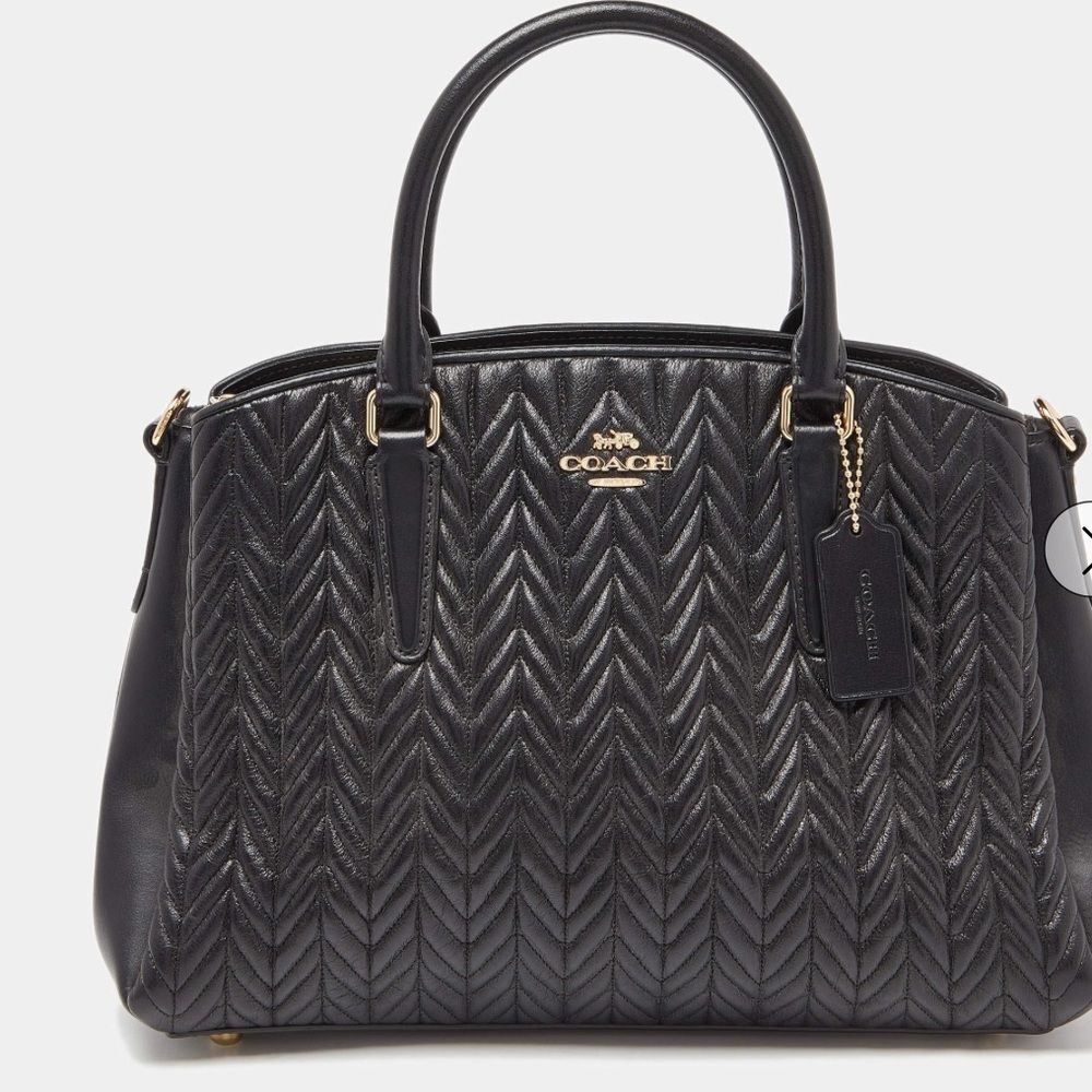 Coach
Coach Black Quilted Leather Sage Carryall Satchel